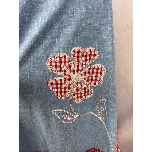 Vintage 1970s Gingham Maxi Dress Mod MCM - Picture 5 of 8